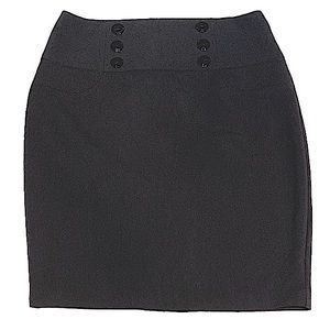 BCX Vintage Y2K High Waist Black Decorative Button Pencil Sexy Skirt 13